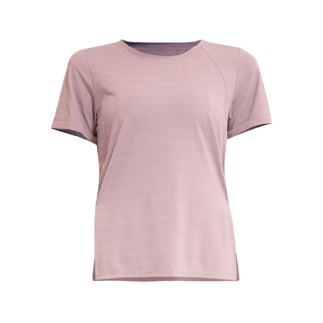 Tops de yoga fitness de manga corta para mujer