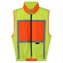 Chaleco de seguridad de moda verde fluorescente 100% poliéster