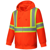 100% de poliéster polar lana Hi Vis Safety Safety Hoodie