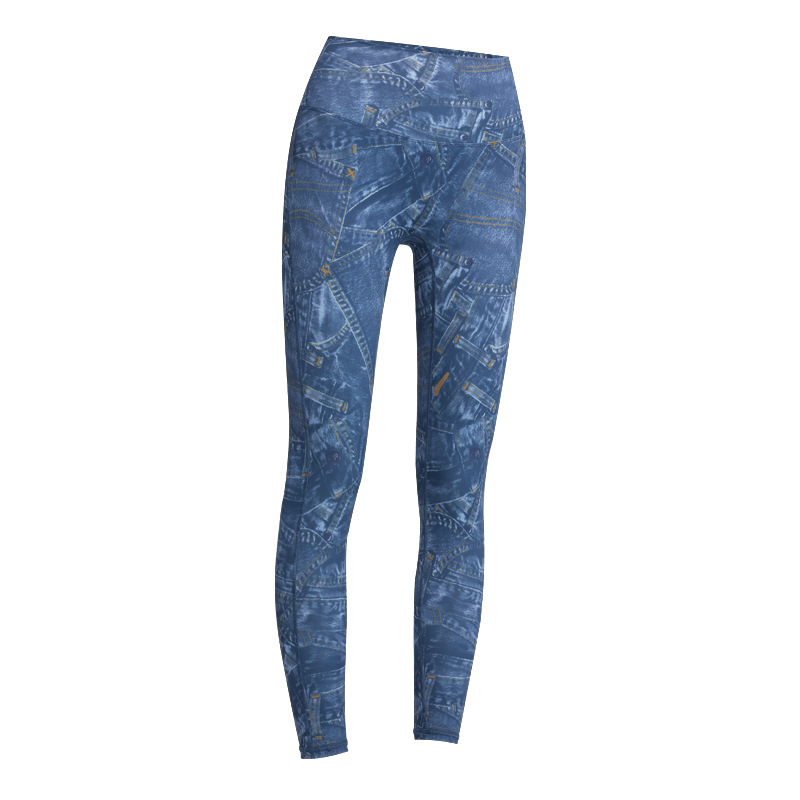 Pantalones de yoga de camuflaje para mujer con cintura alta y diseño de glúteos.