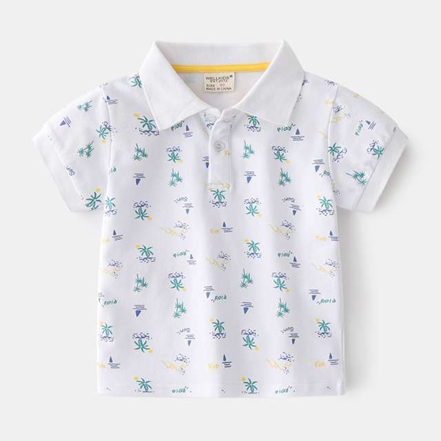 Polo de niño con estampado Hawaii AOP